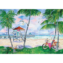 Charger l&#39;image dans la galerie, Vélo de plage - diamant rond complet - 40x30cm
