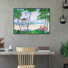 Charger l&#39;image dans la galerie, Vélo de plage - diamant rond complet - 40x30cm
