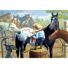 Charger l&#39;image dans la galerie, Cheval - diamant rond complet - 30x40cm
