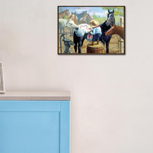 Charger l&#39;image dans la galerie, Cheval - diamant rond complet - 30x40cm
