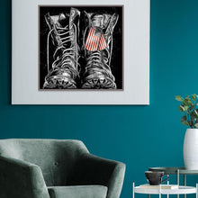 Charger l&#39;image dans la galerie, Chaussures - diamant rond complet - 30x30cm
