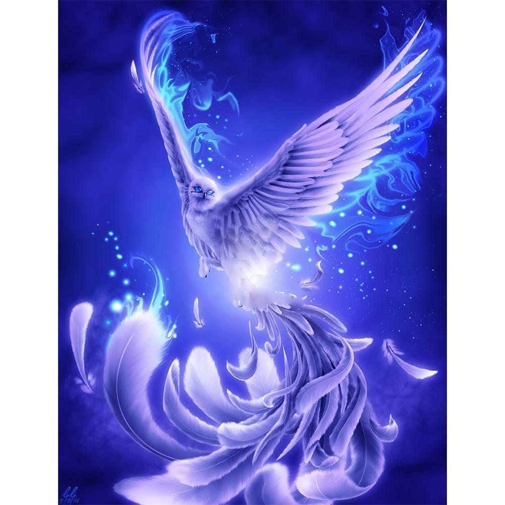 Oiseau - diamant rond complet - 40x30cm