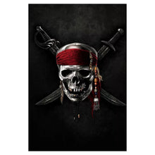 Charger l&#39;image dans la galerie, Crâne de nouveauté - diamant rond complet - 40x30cm
