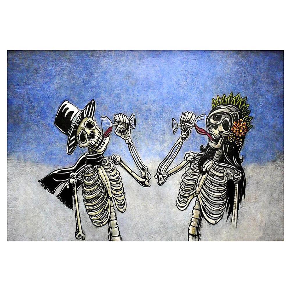 Crâne potable - diamant rond complet - 40x30cm