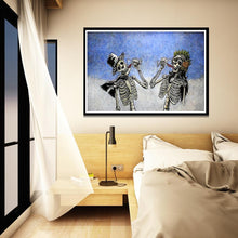 Charger l&#39;image dans la galerie, Crâne potable - diamant rond complet - 40x30cm
