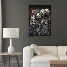 Charger l&#39;image dans la galerie, Crâne féroce - diamant rond complet - 40x30cm
