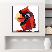 Charger l&#39;image dans la galerie, Oiseau - diamant rond complet - 30x30cm
