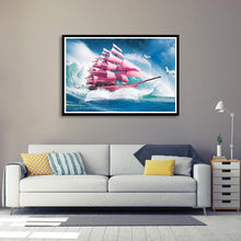 Charger l&#39;image dans la galerie, Voilier - peinture diamant - 40x30cm

