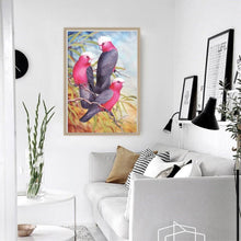 Charger l&#39;image dans la galerie, Perroquets - diamant rond complet - 40x30cm
