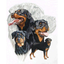 Charger l&#39;image dans la galerie, Groupe de chiens - peinture en diamant complet - 40x30cm
