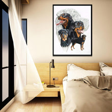 Charger l&#39;image dans la galerie, Groupe de chiens - peinture en diamant complet - 40x30cm
