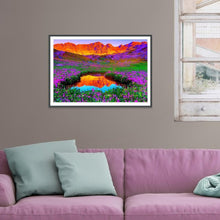 Charger l&#39;image dans la galerie, Fantasy fleurs mer - diamant rond complet - 40x30cm
