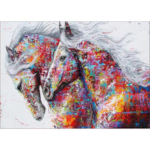 Charger l&#39;image dans la galerie, Cheval coloré - peinture complète de diamant - 40x30cm
