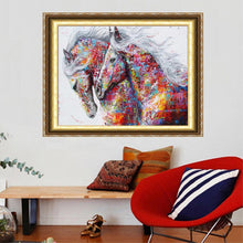 Charger l&#39;image dans la galerie, Cheval coloré - peinture complète de diamant - 40x30cm
