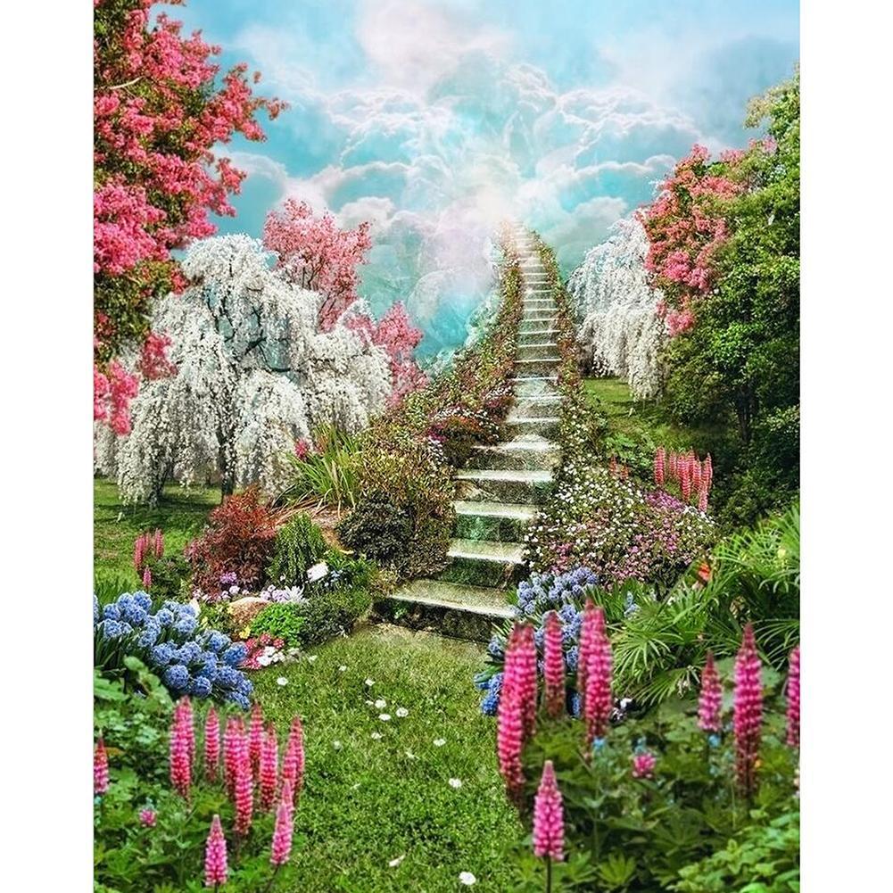 Chemin de jardin - diamant rond complet - 30x25cm
