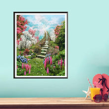 Charger l&#39;image dans la galerie, Chemin de jardin - diamant rond complet - 30x25cm
