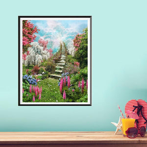 Chemin de jardin - diamant rond complet - 30x25cm