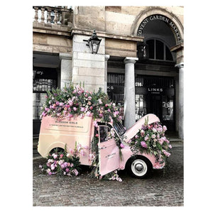 Fleurs voiture - diamant rond complet - 40x30cm