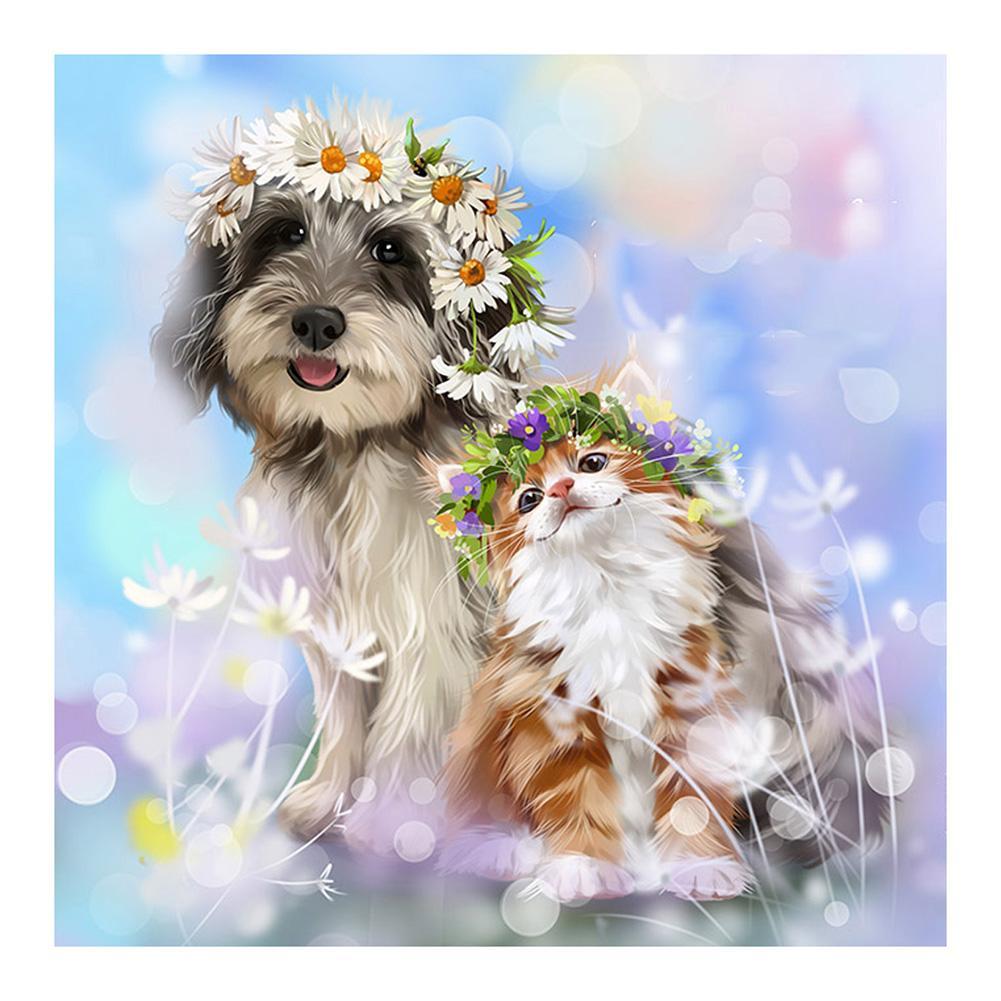 Animal - diamant rond complet - 30x30cm