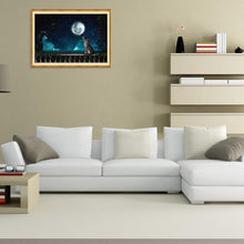 Charger l&#39;image dans la galerie, Chat - diamant rond complet - 40x30cm
