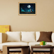 Charger l&#39;image dans la galerie, Chat - diamant rond complet - 40x30cm
