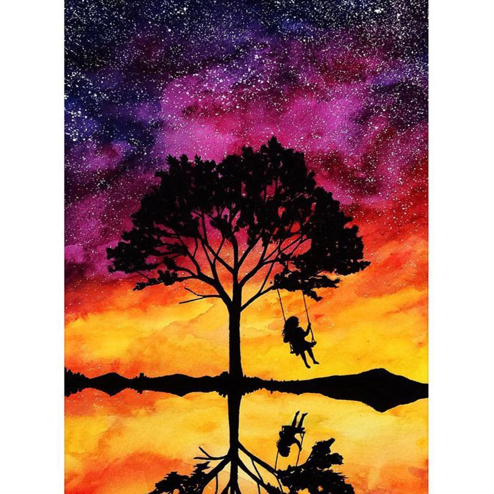 Vue fantastique - diamant rond complet - 40x30cm