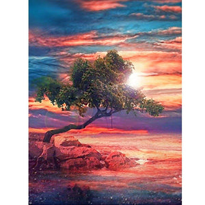 Vue fantastique - diamant rond complet - 40x30cm