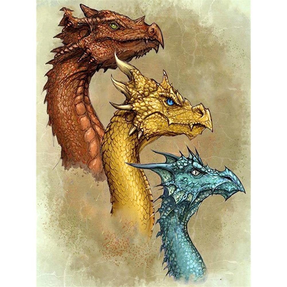 Animaux - diamant rond complet - 40x30cm