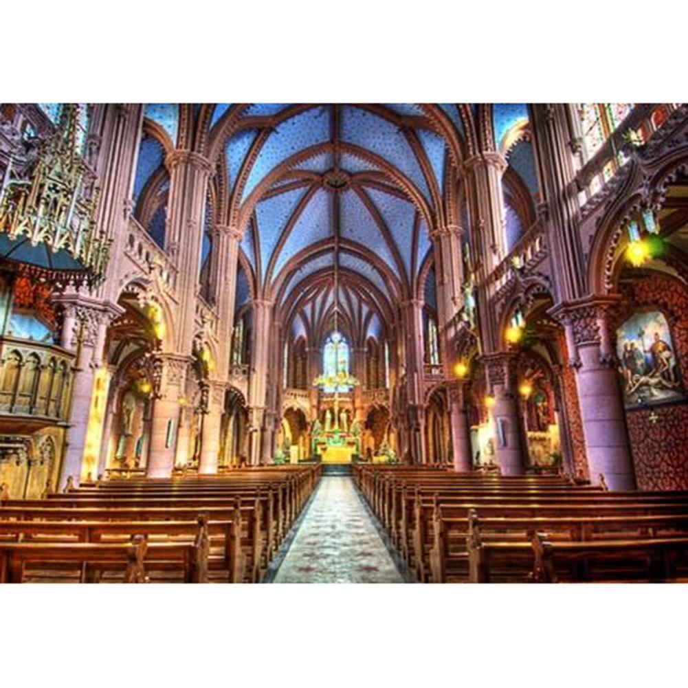 Notre dame de paris - diamant rond complet - 40x30cm