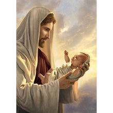 Charger l&#39;image dans la galerie, Maman enfants - diamant rond complet - 30x40cm
