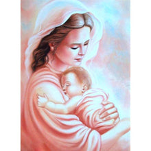 Charger l&#39;image dans la galerie, Maman enfants - diamant rond complet - 30x40cm
