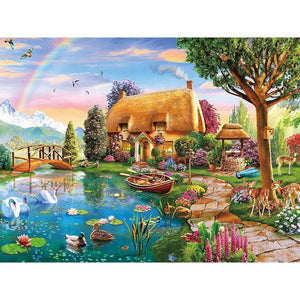 Paysage - diamant rond complet - 40x30cm