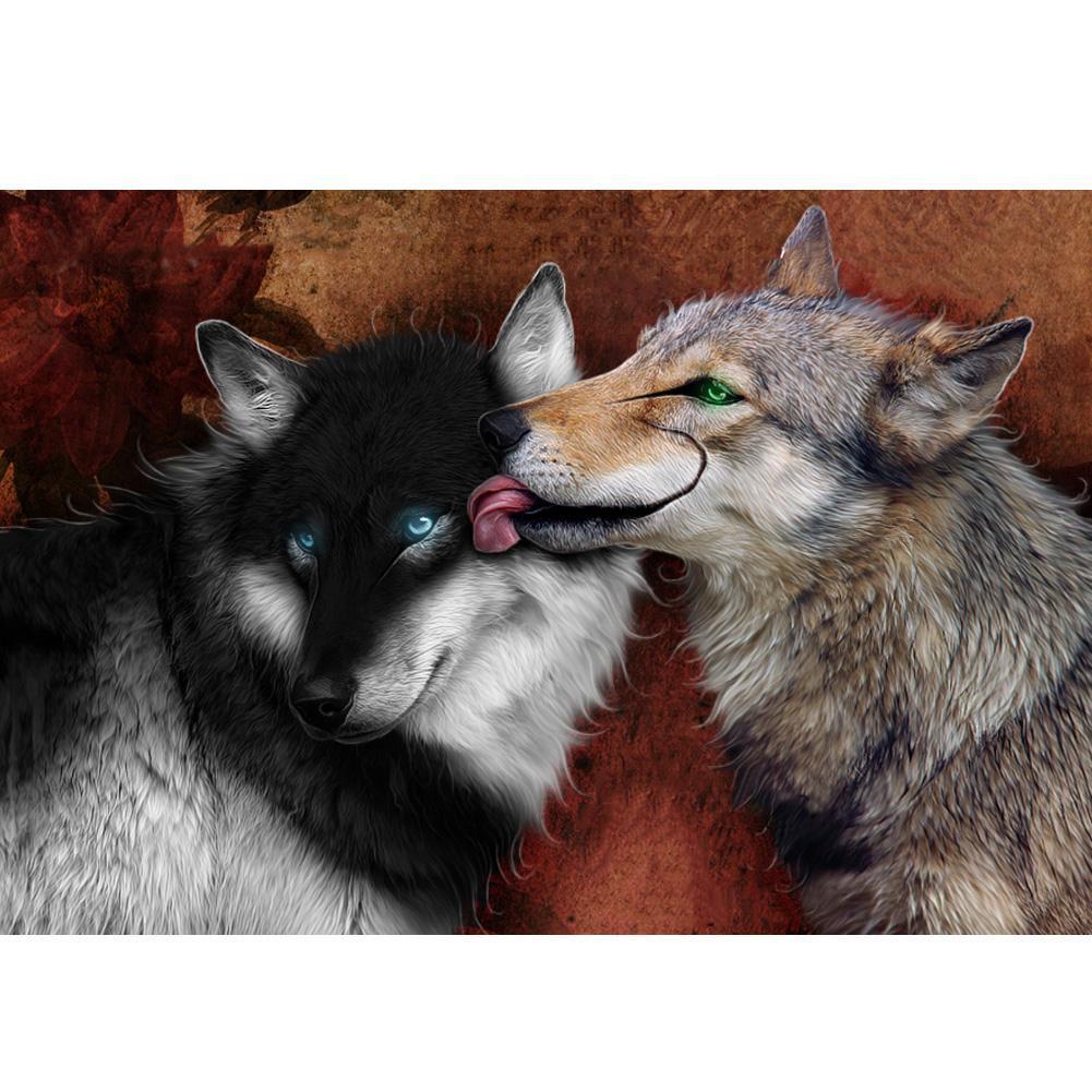 Animaux mignons - diamant rond complet - 40x30cm