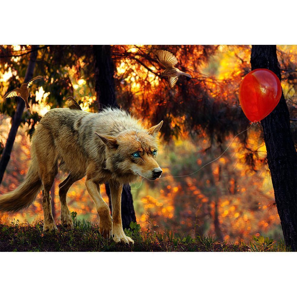 Animaux mignons - diamant rond complet - 40x30cm