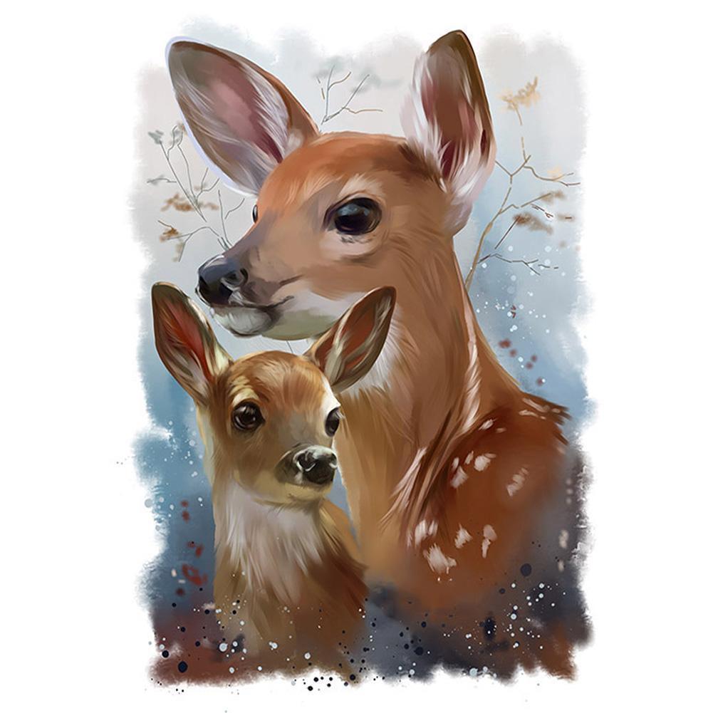 Animaux mignons - diamant rond complet - 40x30cm