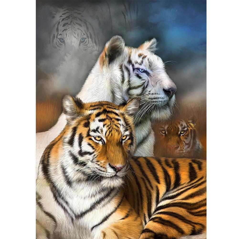 Animaux mignons - diamant rond complet - 40x30cm