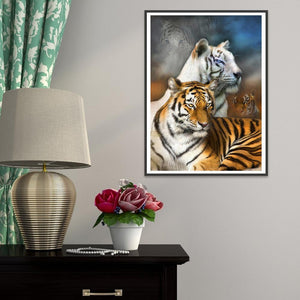 Animaux mignons - diamant rond complet - 40x30cm