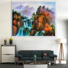 Charger l&#39;image dans la galerie, Paysage - diamant rond complet - 40x30cm
