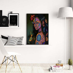 Caractère - diamant rond complet - 30x40cm