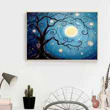 Charger l&#39;image dans la galerie, Arbre de lune - peinture de diamant plein - 40x30cm
