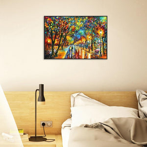 Huile - diamant rond complet - 40x30cm