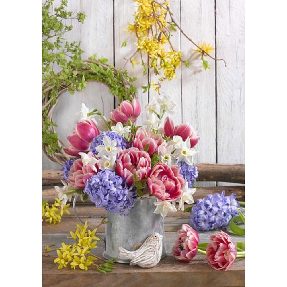 Bouquet - diamant rond complet - 30x40cm