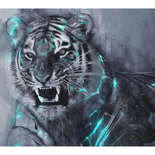Charger l&#39;image dans la galerie, Tigre - diamant rond complet - 40x30cm
