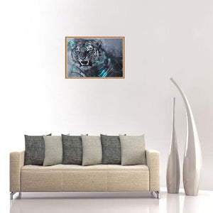 Tigre - diamant rond complet - 40x30cm