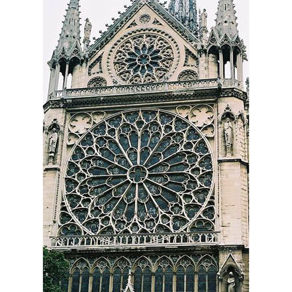 Notre dame de paris - diamant rond complet - 30x40cm