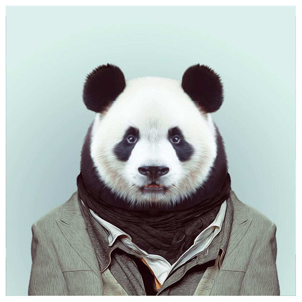 Animal vêtu - peinture en diamant complet - 30x30cm