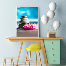 Charger l&#39;image dans la galerie, Fleur - diamant rond complet - 30x48cm
