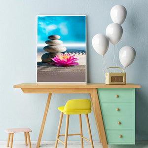 Fleur - diamant rond complet - 30x48cm