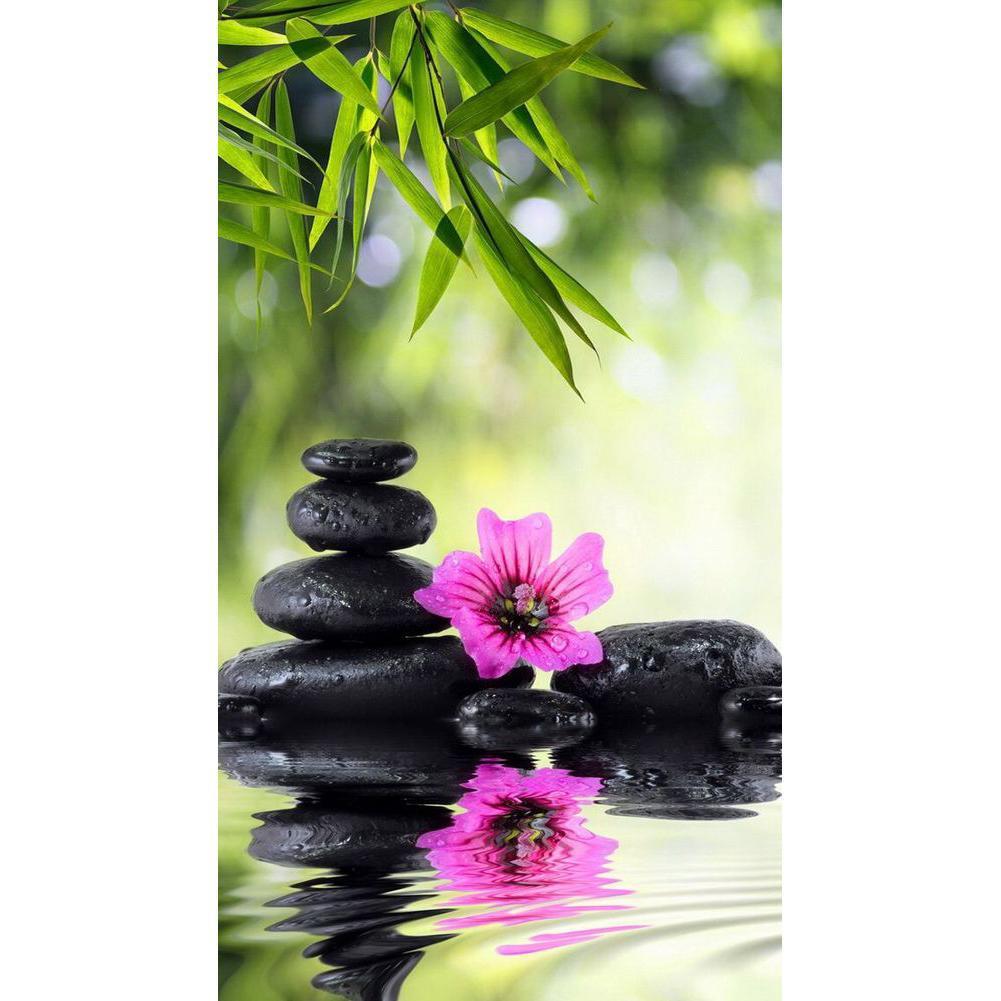 Fleur - diamant rond complet - 30x48cm