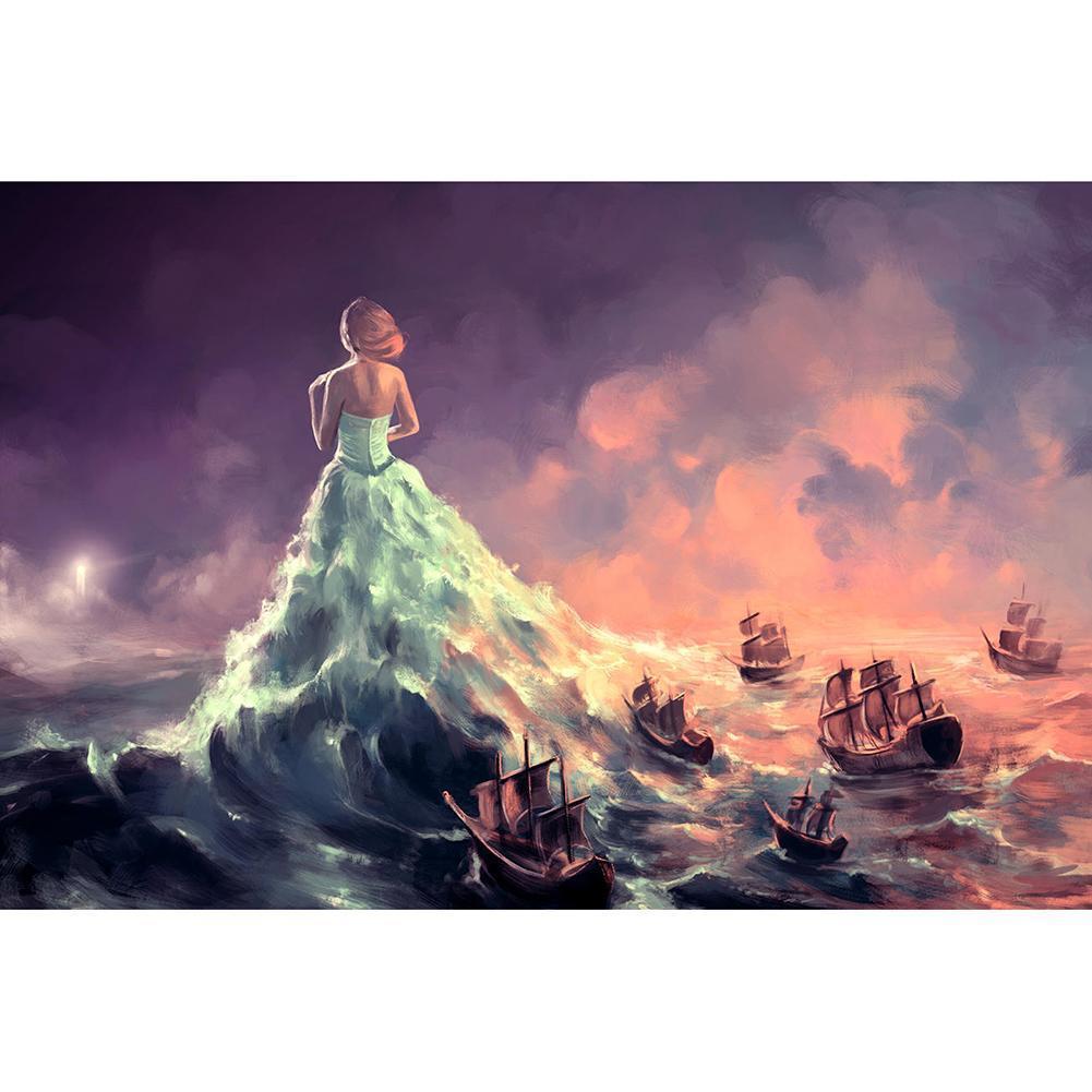 Mosaïque - diamant rond complet - 40x30cm